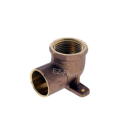 Ez-Fluid 3/4in C x 3/4inFIP Drop Ear Elbow 90 Copper Brass EZDEF9034